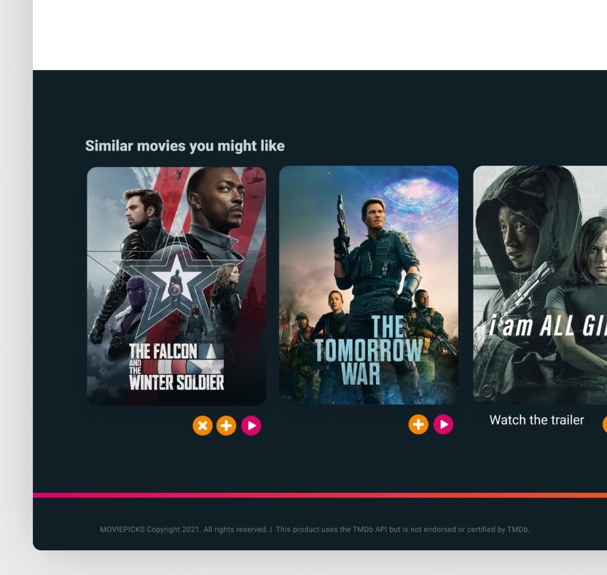 Moviepicks React app